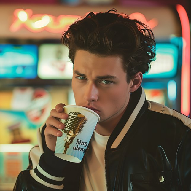 Vintage Microphone Paper Cup (Creator Uploaded)