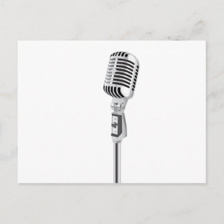 Vintage microphone postcard