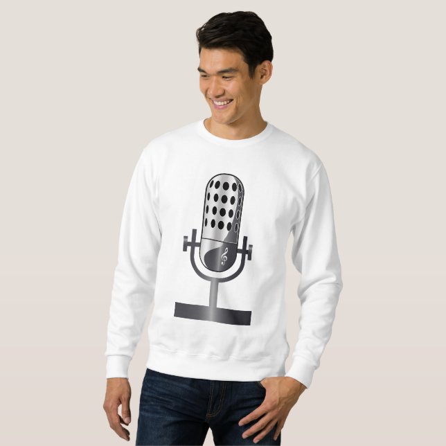 Vintage microphone sweatshirt (Front Full)