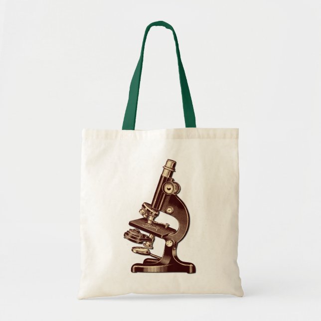 Vintage Microscope Tote Bag (Front)