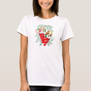 Vintage Mid Century Beautiful Baby Puppy Kitten T-Shirt
