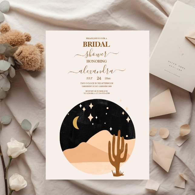 Vintage Mid Century Desert Bridal Shower Invitation (Creator Uploaded)