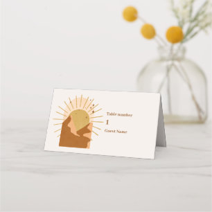 Vintage Mid Century Desert Wedding Place Card