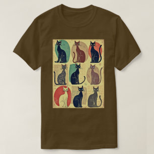 Vintage Mid-Century Modern Cats T-Shirt