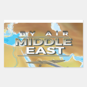 Vintage Middle East Travel Poster Rectangular Sticker