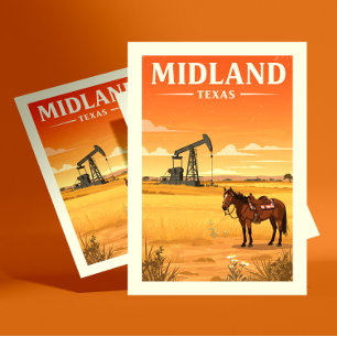 Vintage Midland Texas Postcard