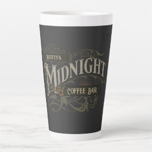 Vintage Midnight Coffee Bar Latte Mug