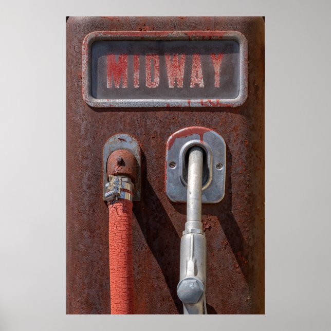 Vintage Midway Gas Pump Poster (Front)