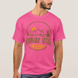 Vintage Midway Utah Mountain Hiking Souvenir Print T-Shirt