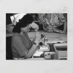 Vintage Mie Mikimoto island cultured pearls shop Postcard