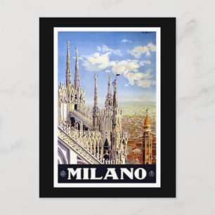 Vintage Milano Travel Advertisement Postcard