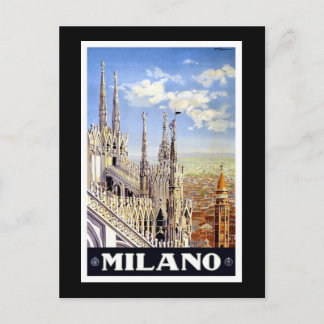 Vintage Milano Travel Advertisement Postcard