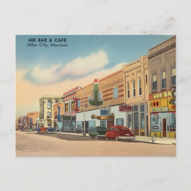 Vintage, Miles City, Montana Postcard (Front)