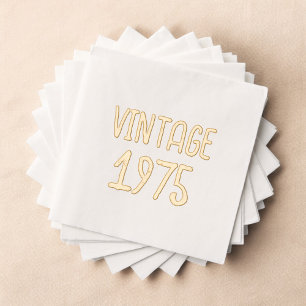 Vintage Milestone Birthday Keepsake Foil Napkins