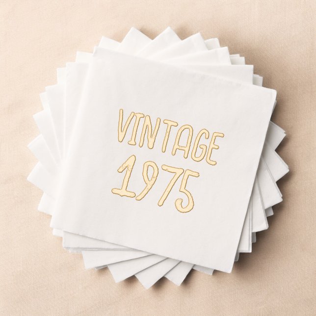 Vintage Milestone Birthday Keepsake Foil Napkins (Creator Uploaded)