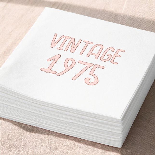 Vintage Milestone Birthday Keepsake Foil Napkins (Creator Uploaded)