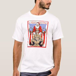Vintage Military A Merry Christmas Shirt