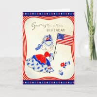 Vintage Military Birthday Card