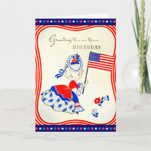 Vintage Military Birthday Card