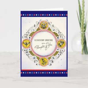 VIntage Military Birthday Card