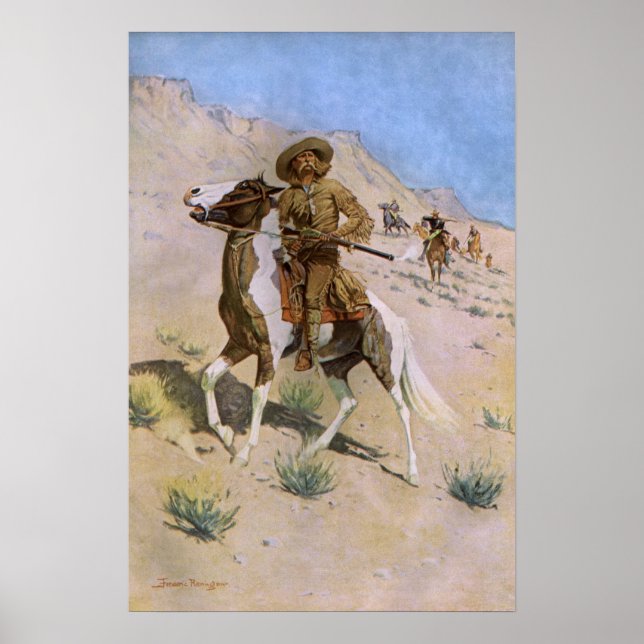 Vintage Military Cowboys, The Scout by Remington Poster (Front)