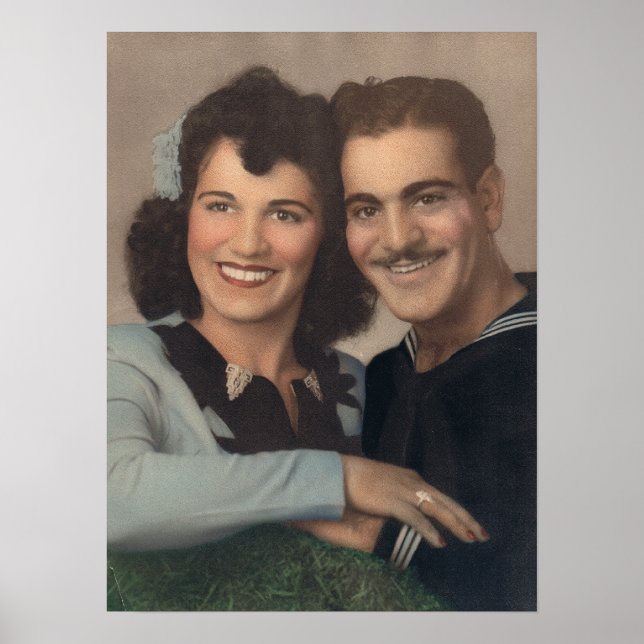 Vintage Military Engagement Poster (Front)