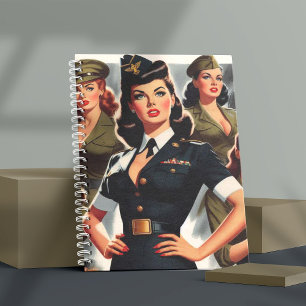 Vintage Military Pin-up Notebook