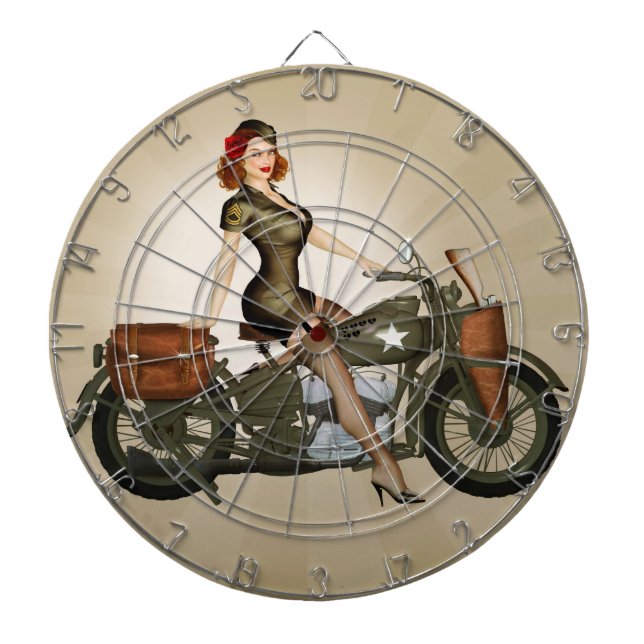 VIntage Military Pinup Dart Board (Front)