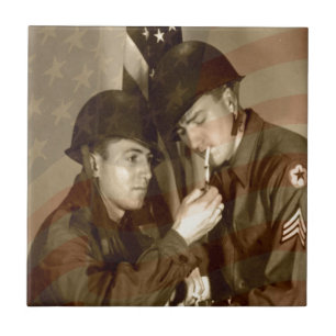 Vintage Military Tile