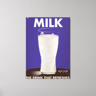 Vintage Milk Advertisement Canvas Print