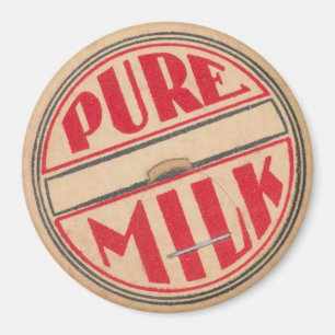 Vintage Milk Bottle Cap Magnet