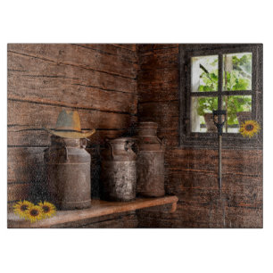 Vintage Milk Cans Cutting Board