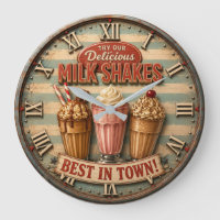 Vintage Milkshake Retro Diner Kitchen Ice Cream 