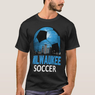 Vintage Milwaukee Cityscape Soccer For Men Women B T-Shirt