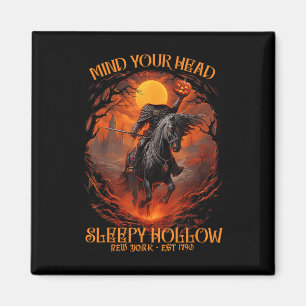 Vintage Mind Your Head Sleepy Hollow Headless Hors Magnet