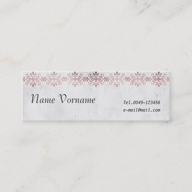 vintage mini business card (Front)