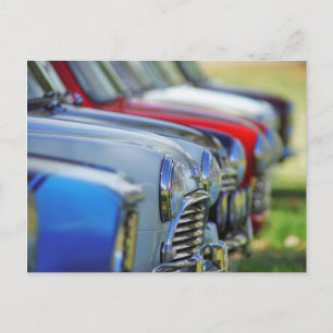 Vintage mini cooper cars automobile postcard