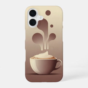 Vintage Minimal Cappuccino iPhone 16 Case