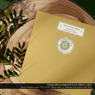 Vintage Minimal Name & 2 Line Address