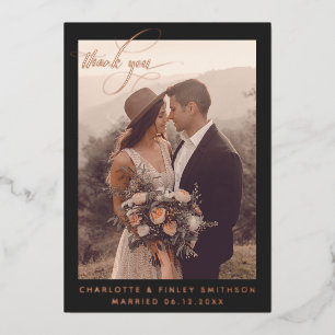 Vintage Minimal Personalised Wedding Thank You