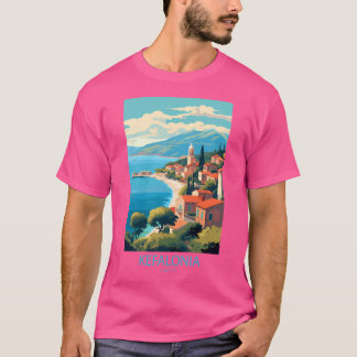 Vintage Minimal Retro Travel Poster Of Kefalonia G T-Shirt