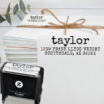 Vintage Minimal Simple Typewriter Return Address Self-inking Stamp<br><div class="desc">Introducing our Vintage Minimal Simple Typewriter Return Address Self-Inking Stamp, a versatile and stylish addition to your stationery collection. This self-inking stamp is designed to simplify your return address process and add a touch of vintage charm to your envelopes. Crafted for ease and elegance, this simple address stamp features a...</div>