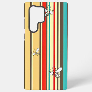 Vintage Minimalist Bee Stripes Phone Case