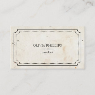 Vintage minimalist business card