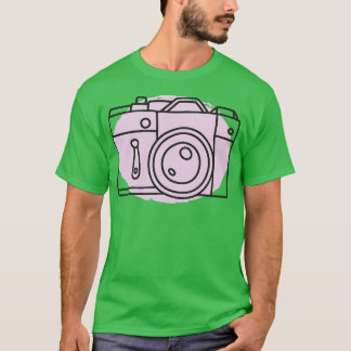 Vintage Minimalist Camera Photographer T-Shirt