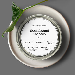 Vintage Minimalist Candle Label