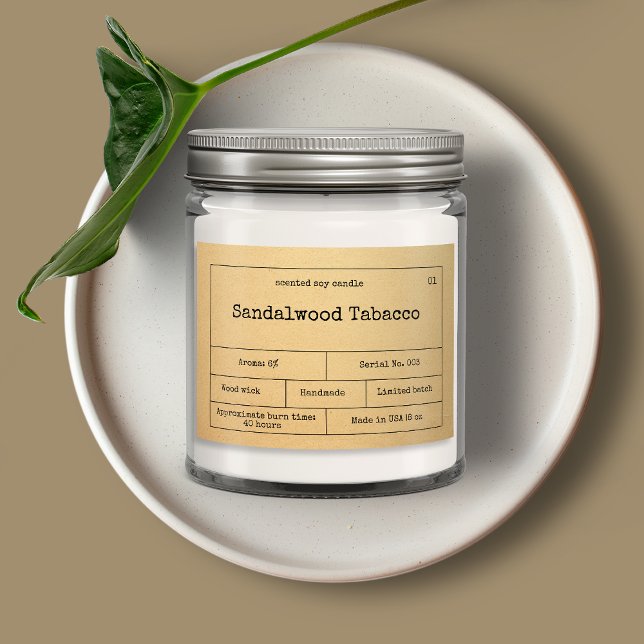 Vintage Minimalist Candle Label (Creator Uploaded)