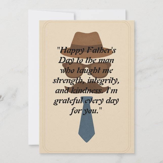 Vintage Minimalist Father's Day Card (Front)