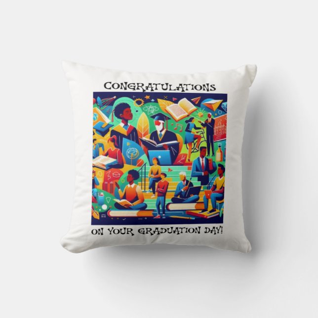 Vintage Minimalist Retro Graduation Design - Cushion (Front)