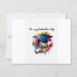  Vintage Minimalist Retro Graduation Design - Pers Postcard